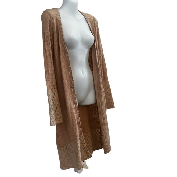 Sleeping on Snow duster cardigan angora lambs wool size small nude/dusty rose - Picture 15 of 15